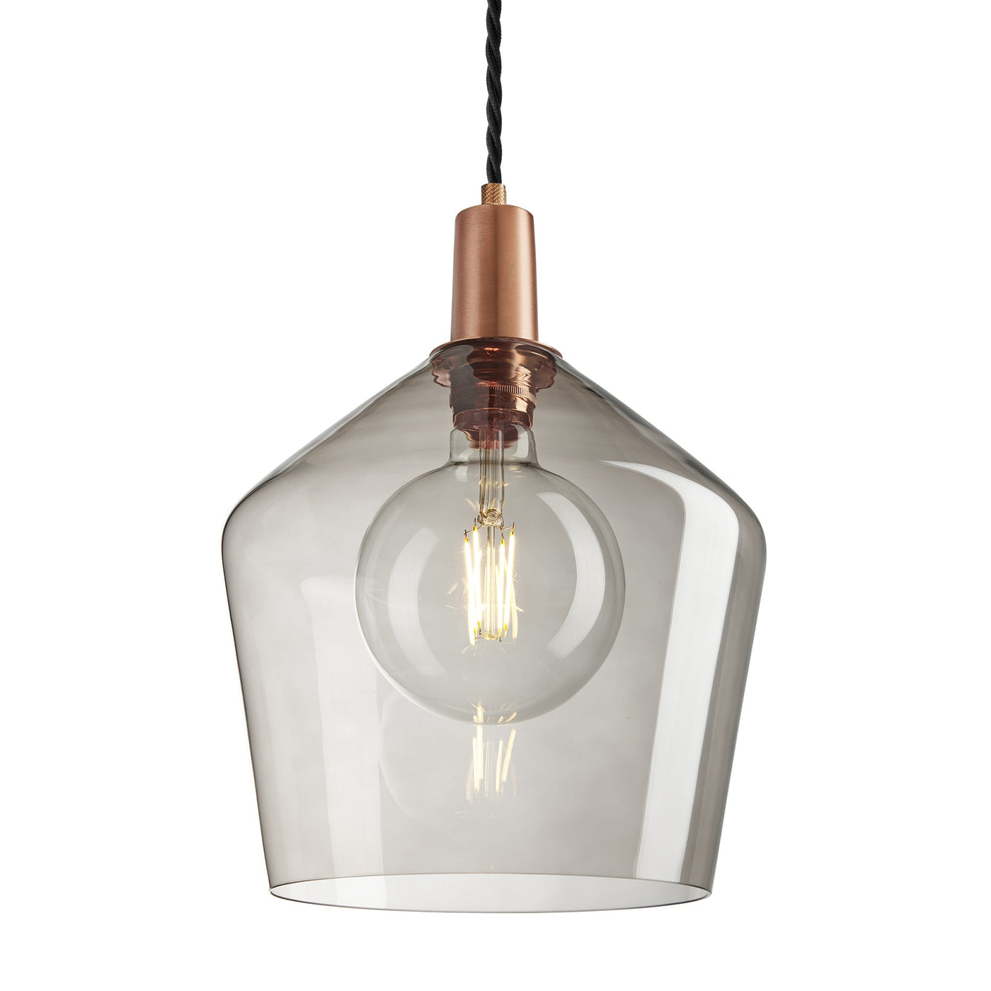 Sleek Glass Schoolhouse Pendant - 10 Inch