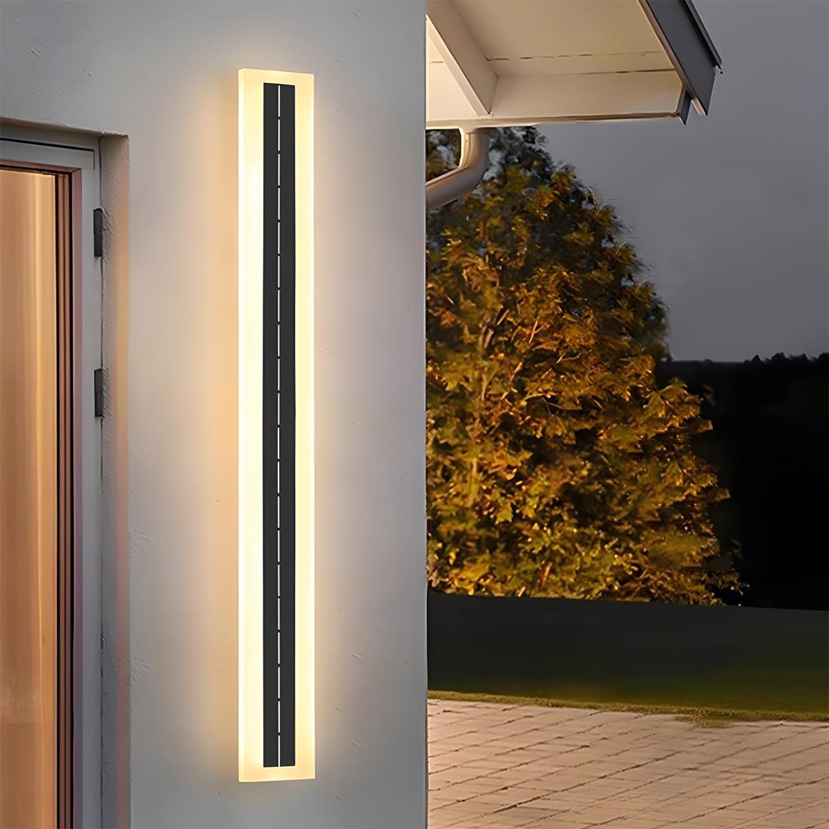 Solar Waterproof Outdoor LED Strip Porch Light Exterior Wall Lights