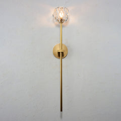 Balle Be Crystal Grand Sconce Brass