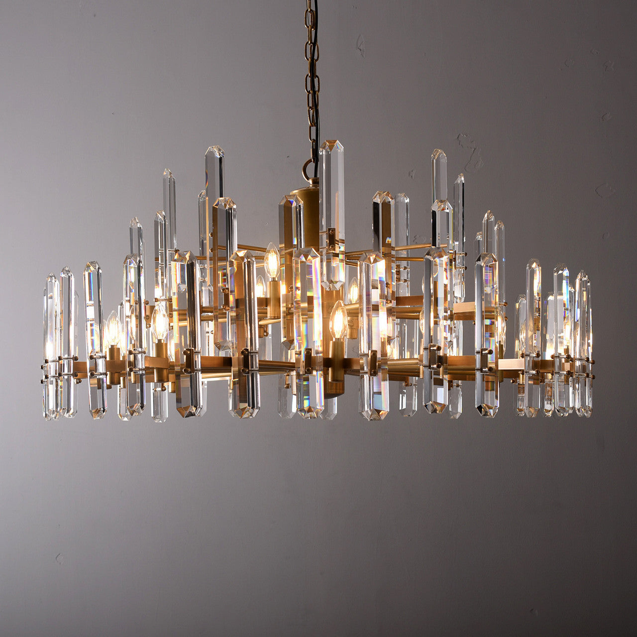 Bloomington Round Chandelier 48" Brass