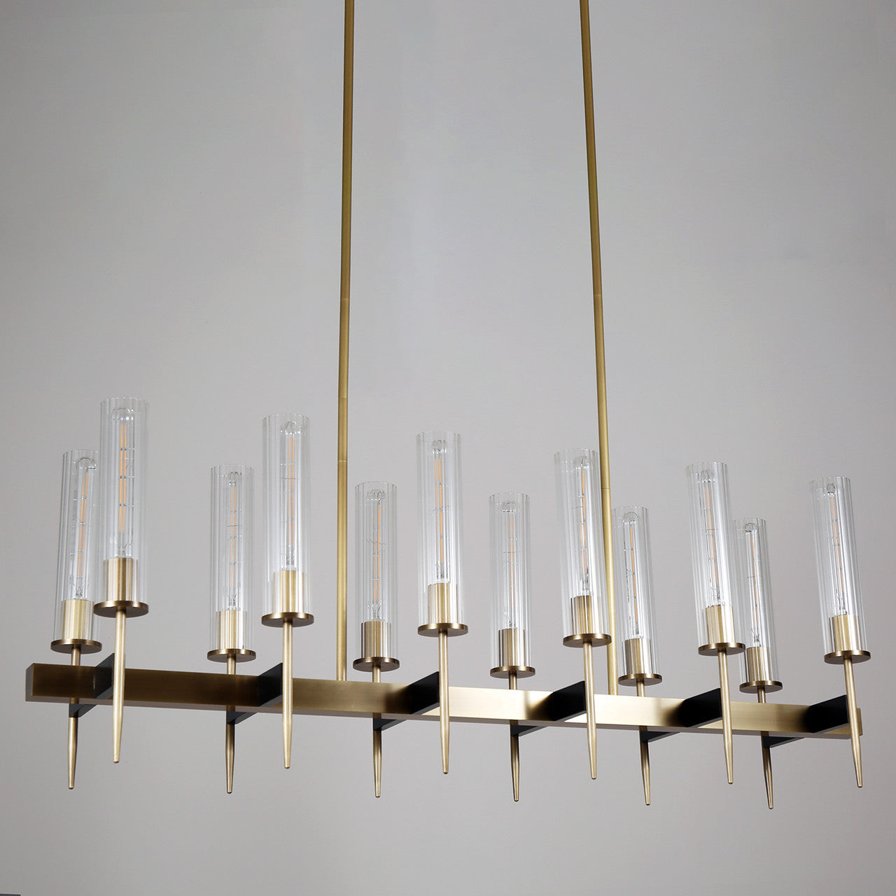 Aicken Chandelier 12 Lights Brass