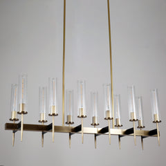 Aicken Chandelier 12 Lights Brass