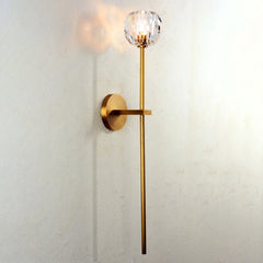 Balle Be Crystal Grand Sconce Brass