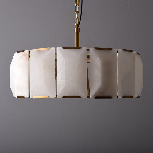 Harris Alabaster Round Chandelier 30"