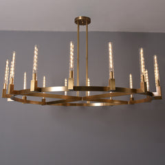 Crown Round Chandelier 72"