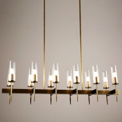 Aicken Chandelier 12 Lights Brass