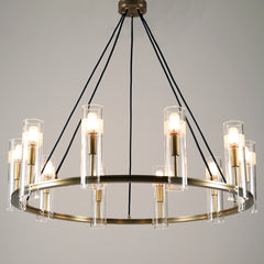 Carney Chandelier 10 Lights Brass