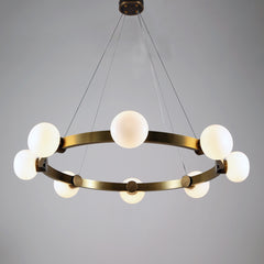 Globe Brass Chandelier 8 Lights
