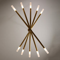 Rotatable Plus Patrick Chandelier 10 Lights Brass