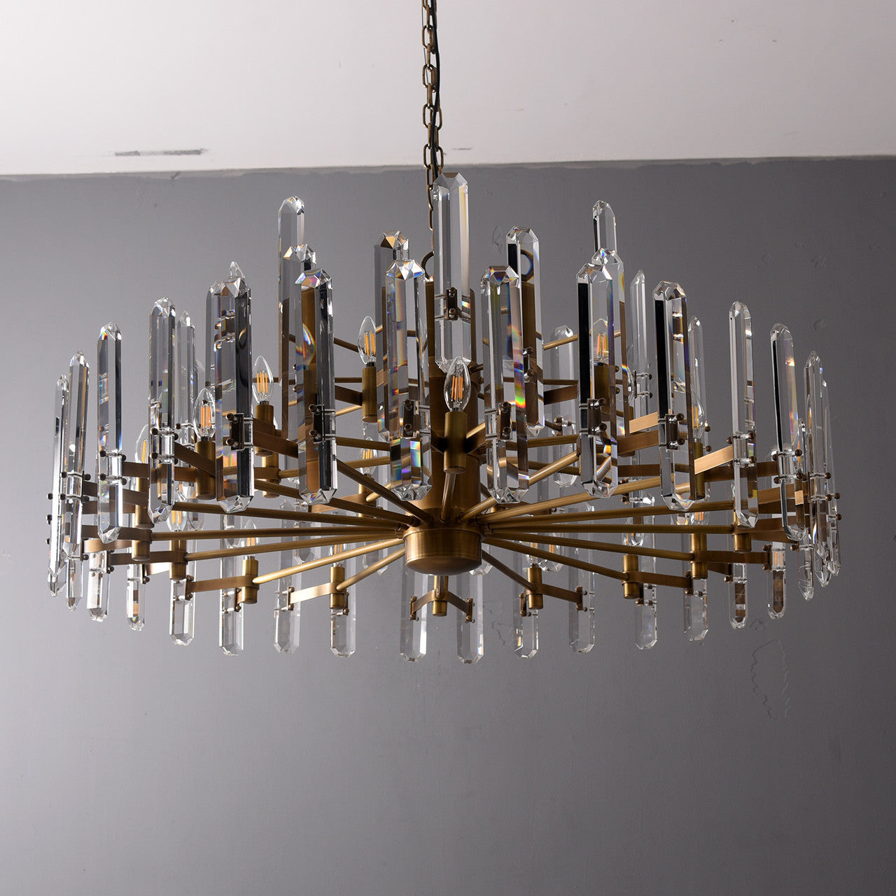 Bloomington Round Chandelier 48" Brass
