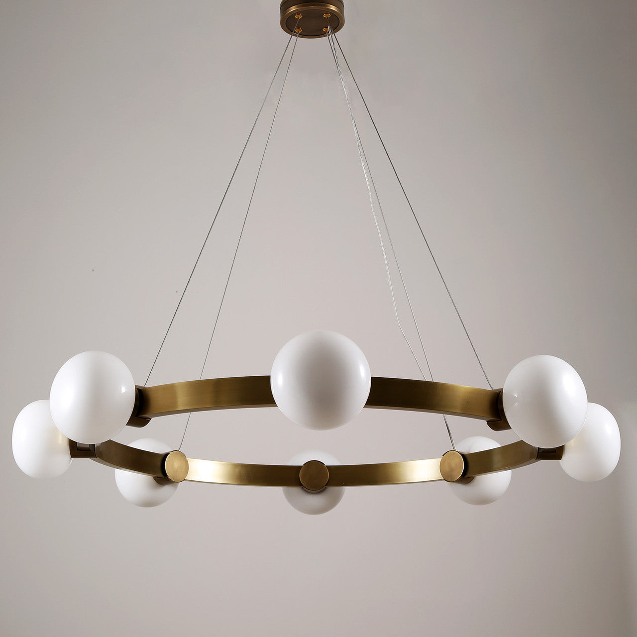 Globe Brass Chandelier 8 Lights