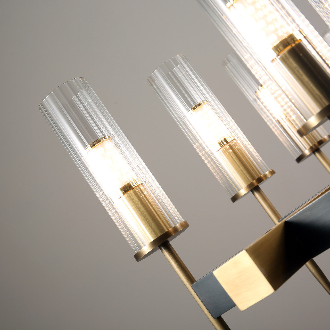Aicken Chandelier 12 Lights Brass