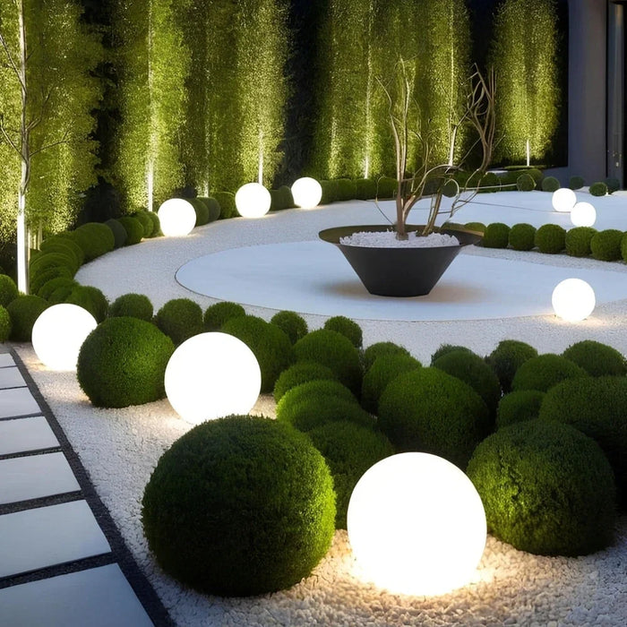 Moulded Sphere Outdoor Light, Colour Changing LED, Remote Control, No Weather Rating Confirmed, Garden, Patio & Pathway