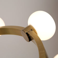 Globe Brass Chandelier 8 Lights