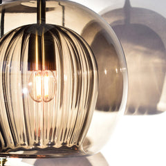June Glass Globe Pendant Light Clear &Amber - Neutralighting