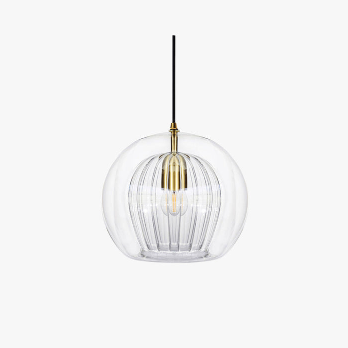 June Glass Globe Pendant Light Clear &Amber - Neutralighting