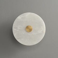 Daisy Round Alabaster Sconce
