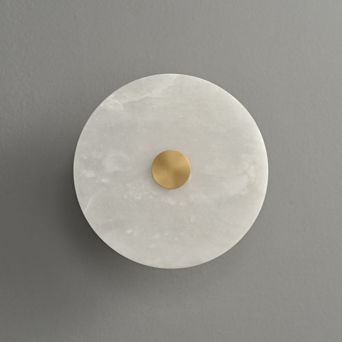 Daisy Round Alabaster Sconce