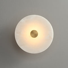 Daisy Round Alabaster Sconce