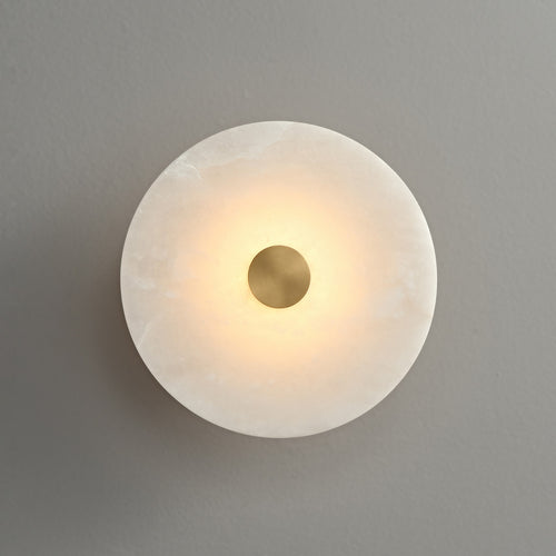 Daisy Round Alabaster Sconce