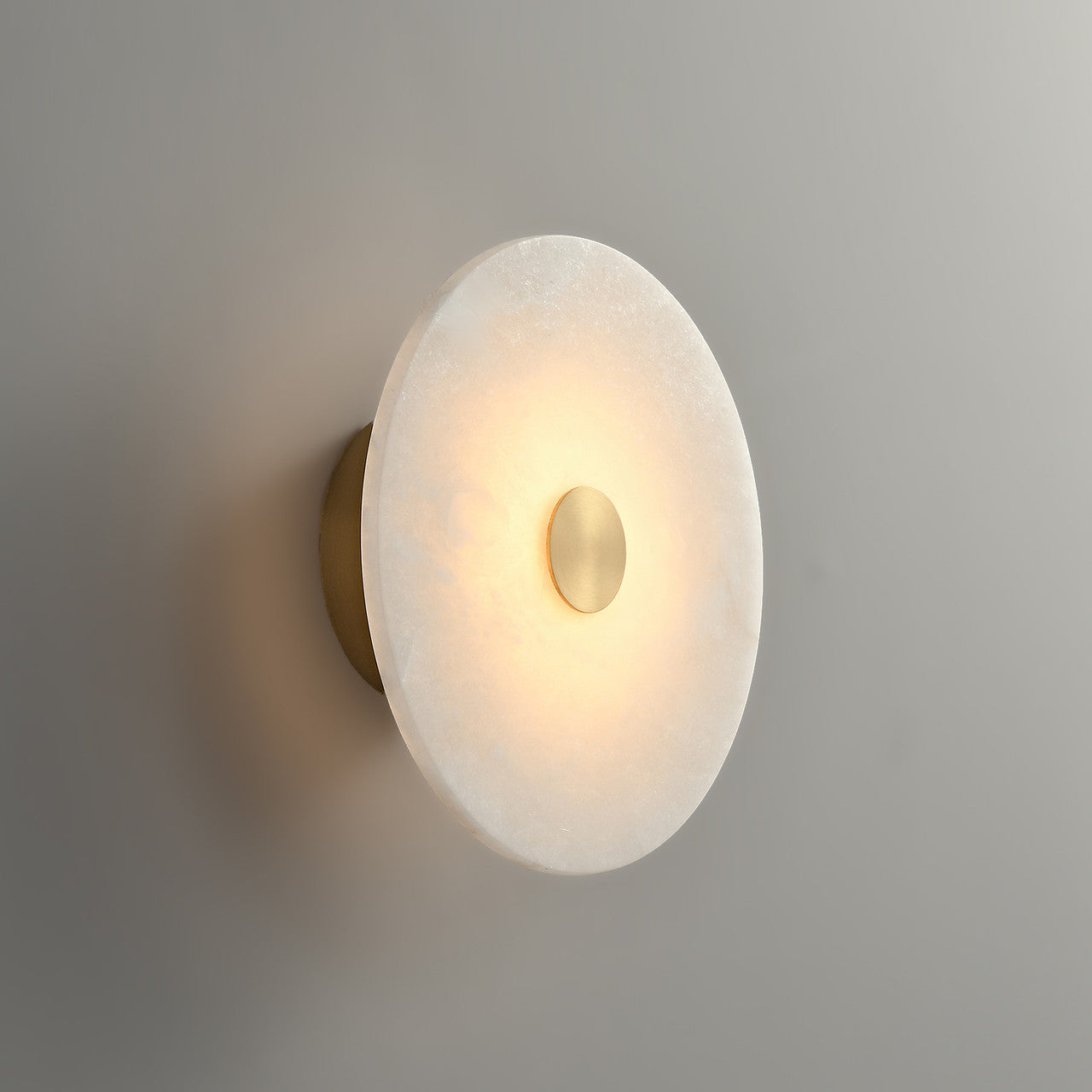 Daisy Round Alabaster Sconce