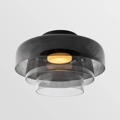 Scandinavian Glass Ceiling Light – Modern Design with Three-Color LED for the Dining Room or Living Room