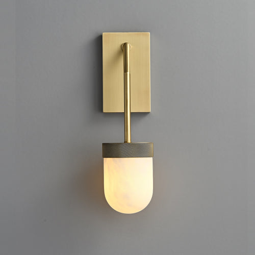 Erica Alabaster Wall Sconce Brass