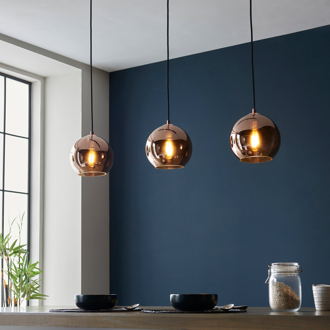 Jerome 3 light linear pendant