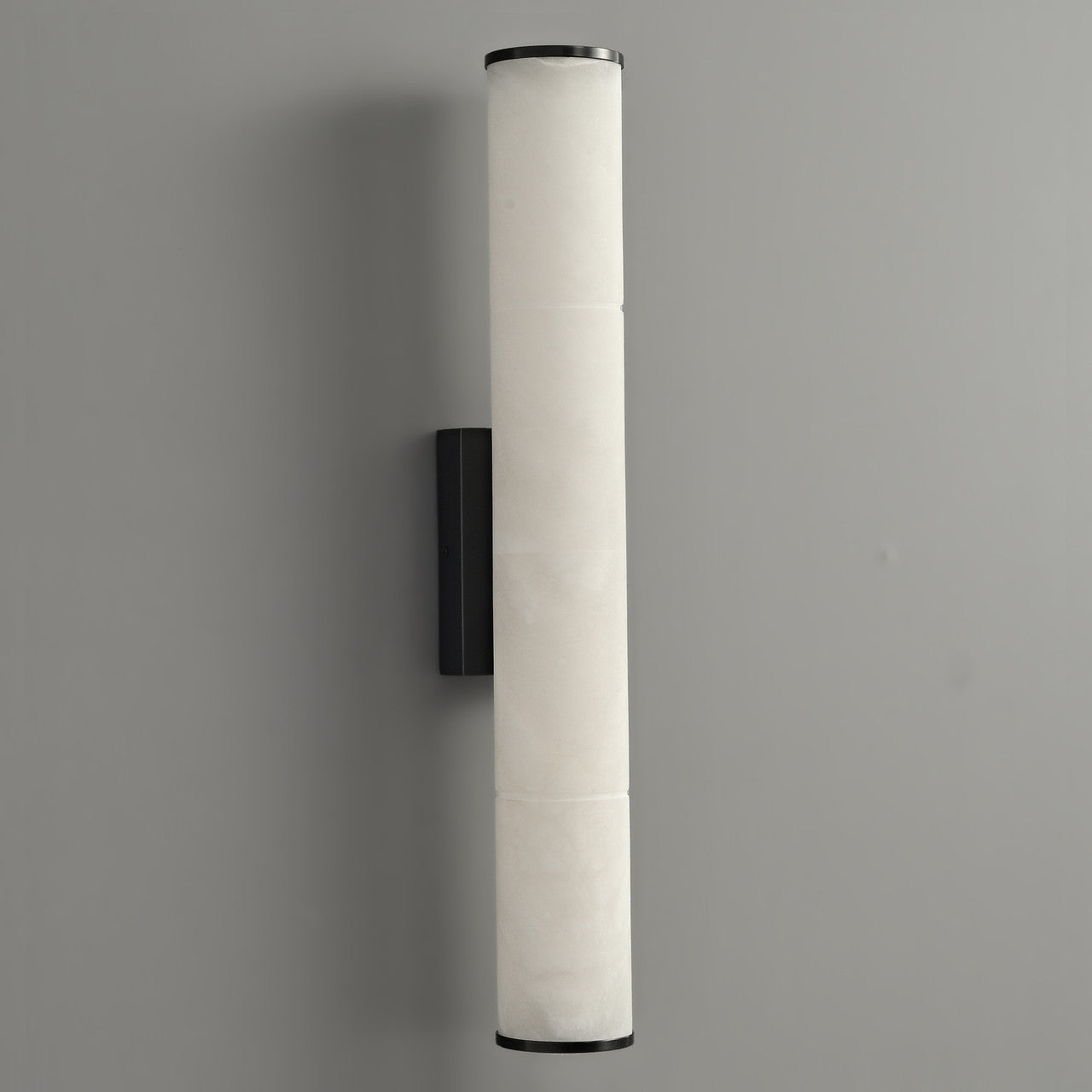Alabaster Cylinder Wall Light Bronze