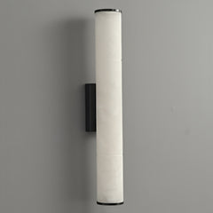 Alabaster Cylinder Wall Light Bronze
