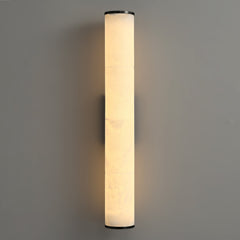 Alabaster Cylinder Wall Light Bronze