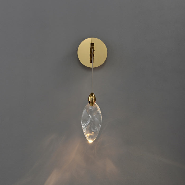 Ida Crystal Pendant Sconce Gold