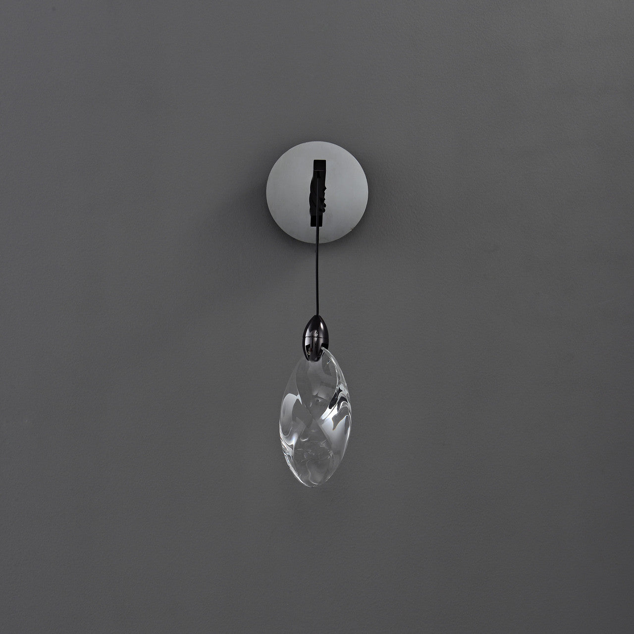 Ida Crystal Pendant Sconce Black