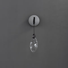 Ida Crystal Pendant Sconce Black