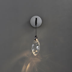 Ida Crystal Pendant Sconce Black
