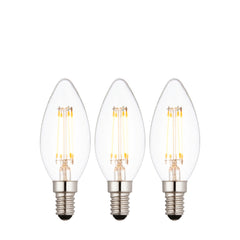 E14 LED Filament Candle 3 pack 