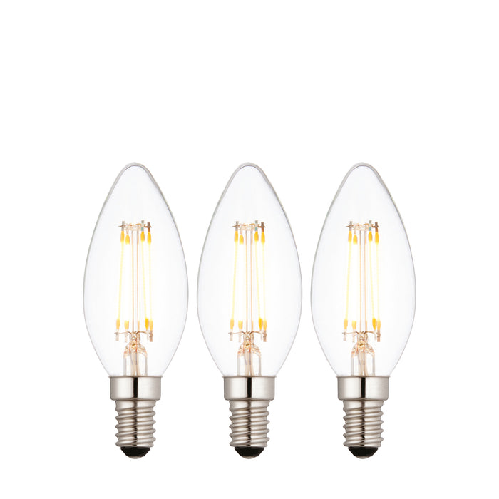E14 LED Filament Candle 3 pack 