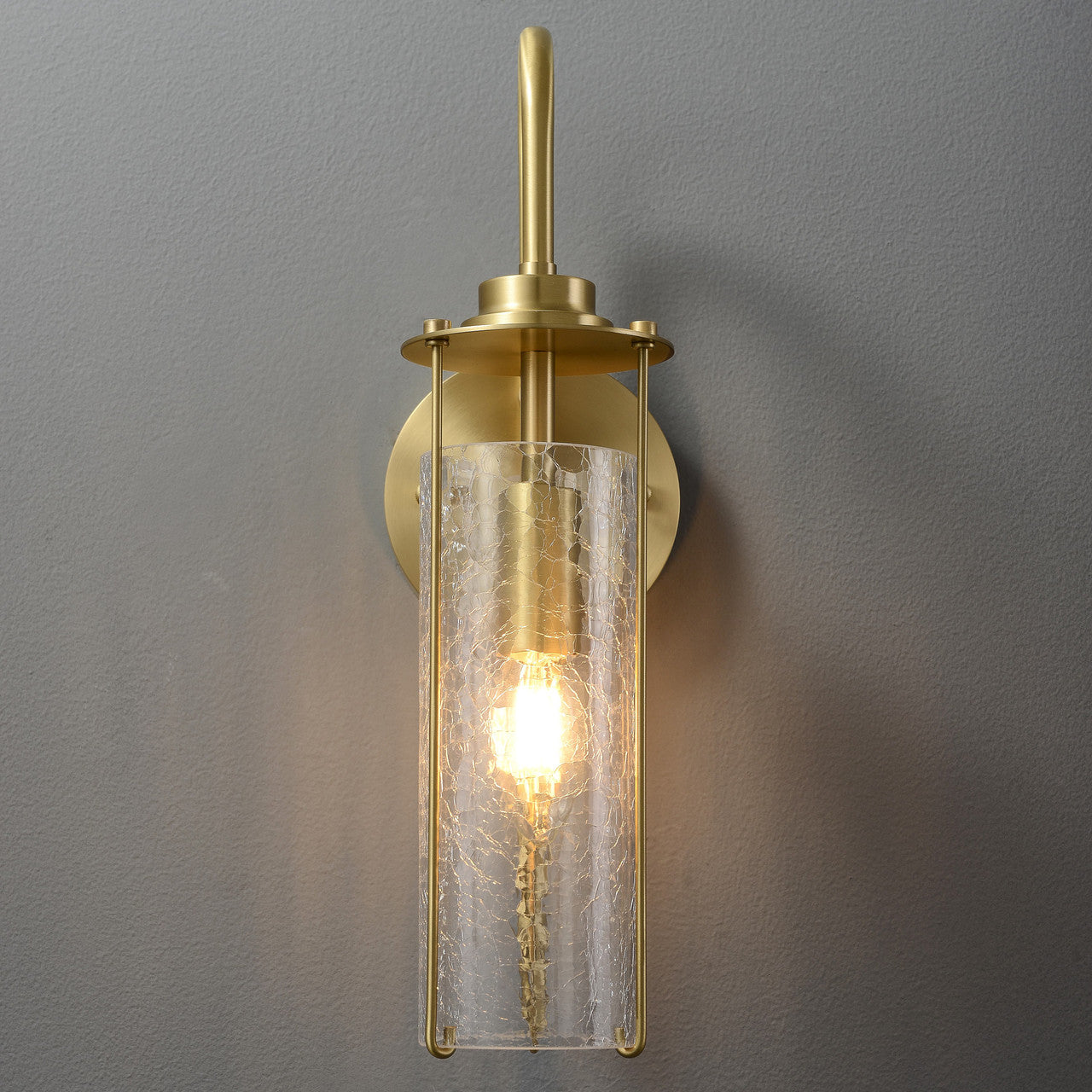 Crackle Glass Wall Sconce