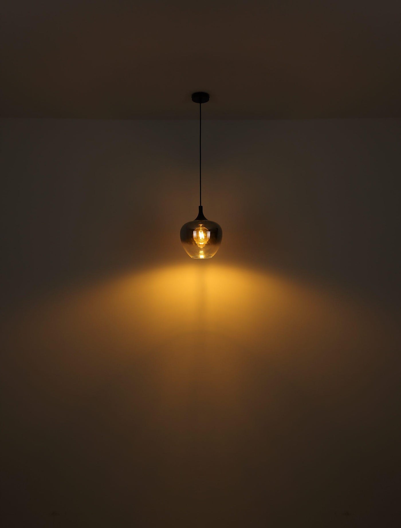 Globo Maxy Smoked Glass Semi-Flush Ceiling Light – 15548D
