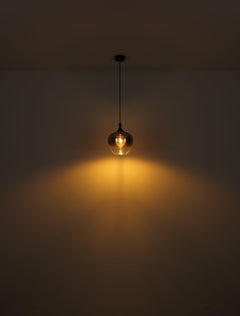 Globo Maxy Smoked Glass Semi-Flush Ceiling Light – 15548D