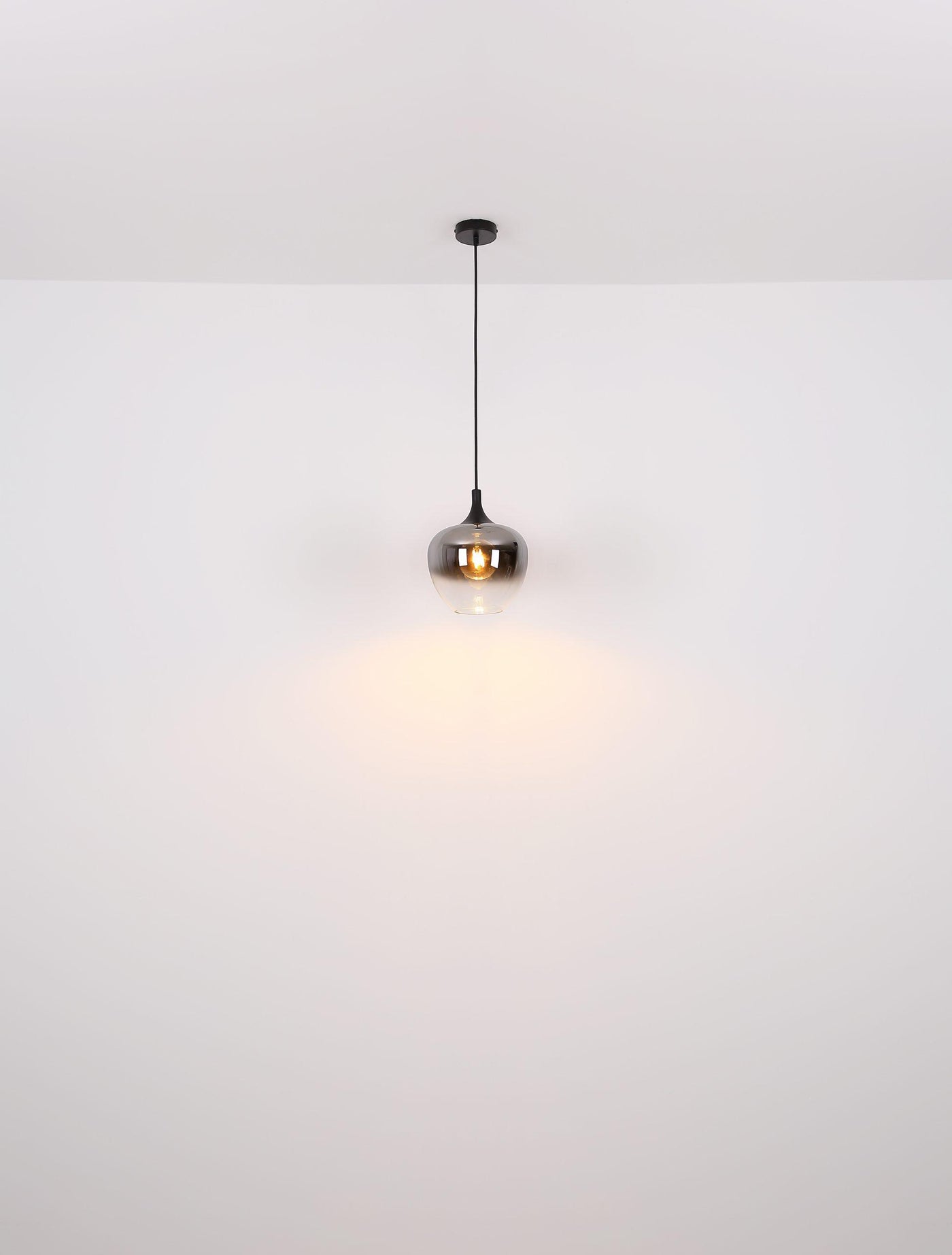 Globo Maxy Smoked Glass Semi-Flush Ceiling Light – 15548D
