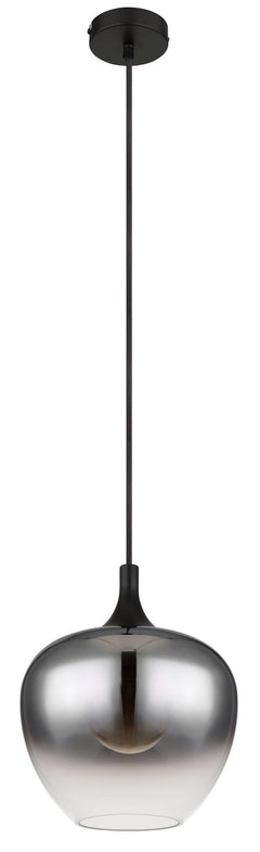 Smoked Glass Pendant Light – Maxy Modern Black Kitchen & Dining Lamp