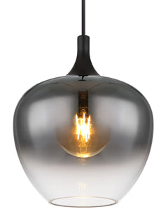 Smoked Glass Pendant Light – Maxy Modern Black Kitchen & Dining Lamp