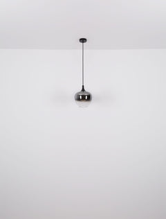 Smoked Glass Pendant Light – Maxy Modern Black Kitchen & Dining Lamp
