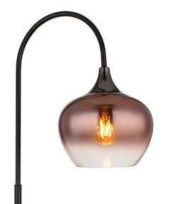 Globo Maxy Copper Glass Arched Floor Lamp