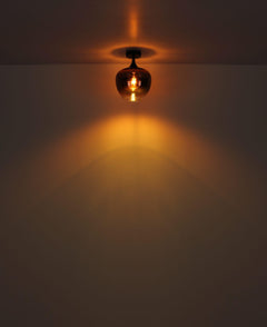 Globo Maxy Copper Glass Arched Floor Lamp