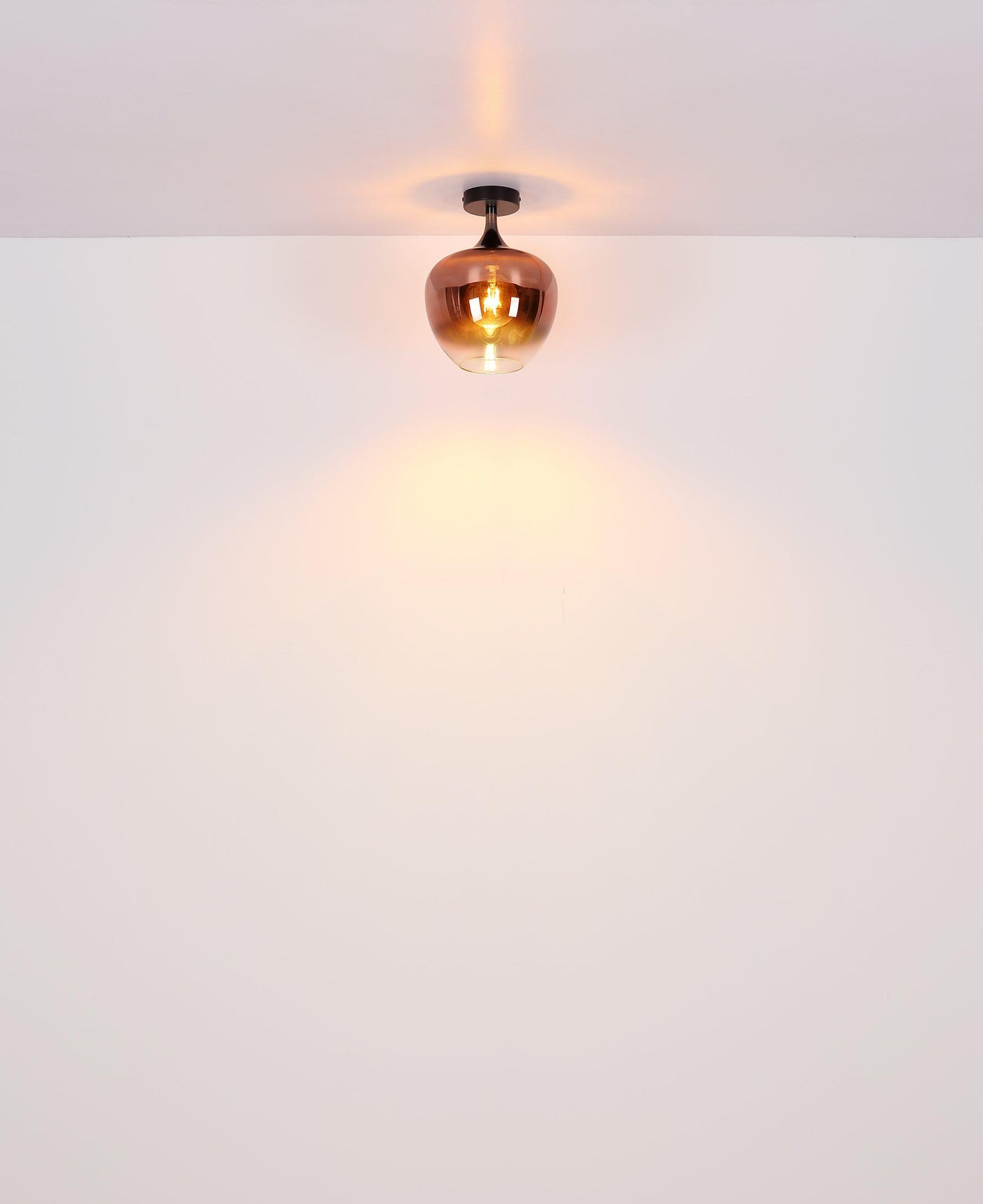 Globo Maxy Copper Glass Arched Floor Lamp