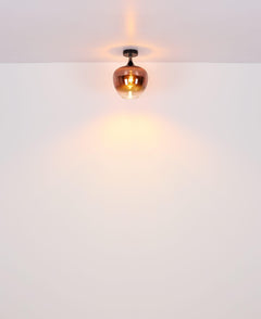 Globo Maxy Copper Glass Arched Floor Lamp