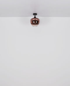 Globo Maxy Copper Glass Arched Floor Lamp