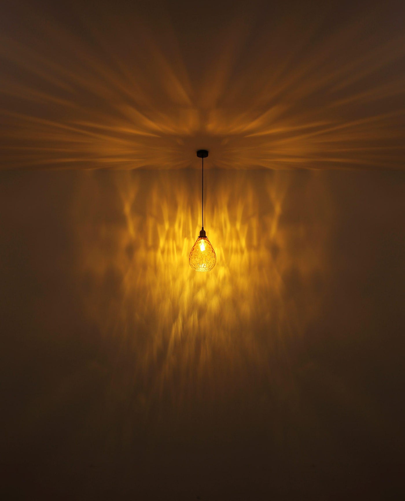 Amber Glass Wall Light – Tulip Shaped Shade